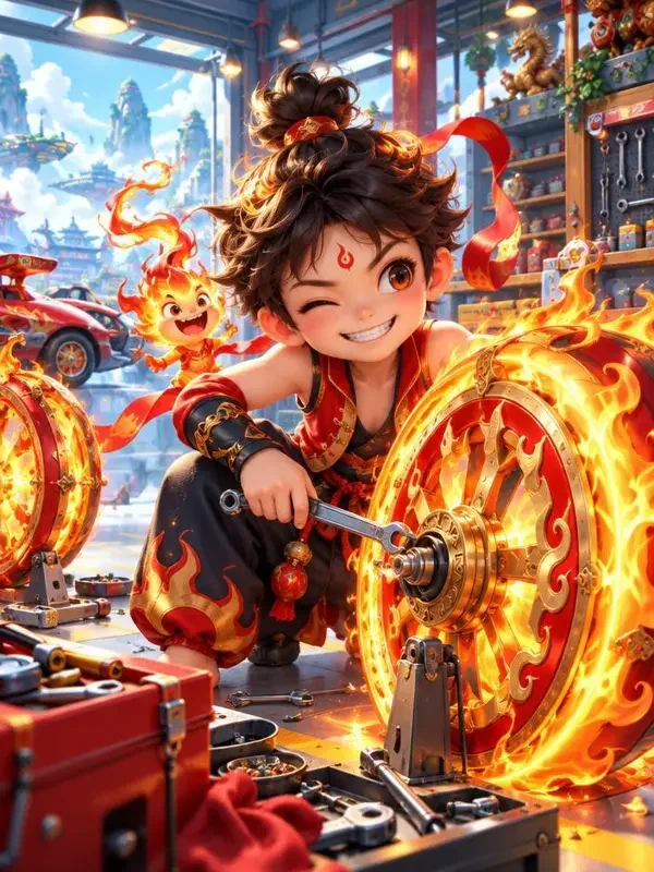 哪吒的风火轮修理铺封面